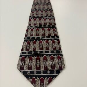 Van Heusen Silk Red and Black Men's Tie